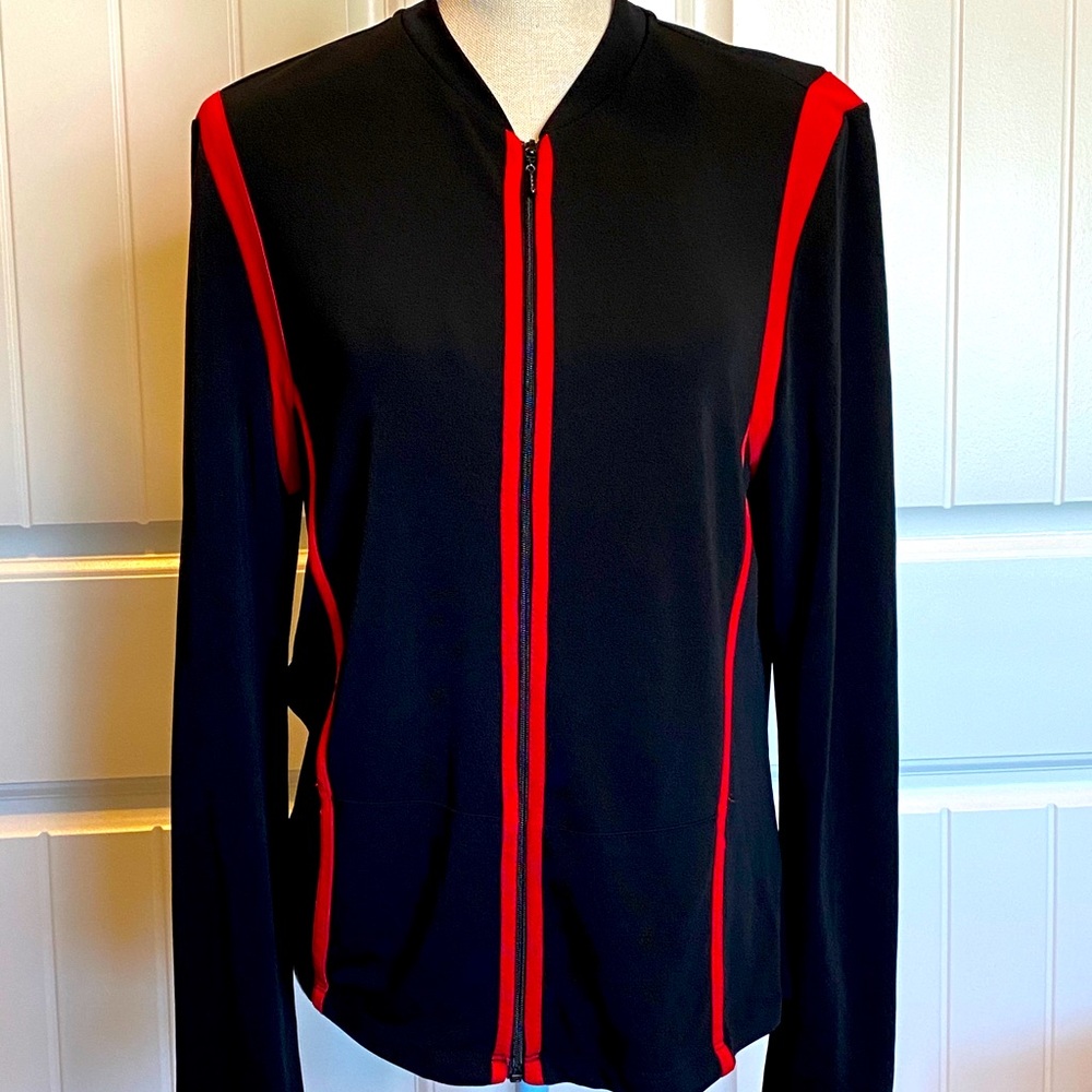 Fitted George Zip Up V Neck Long Sleeve Tunic